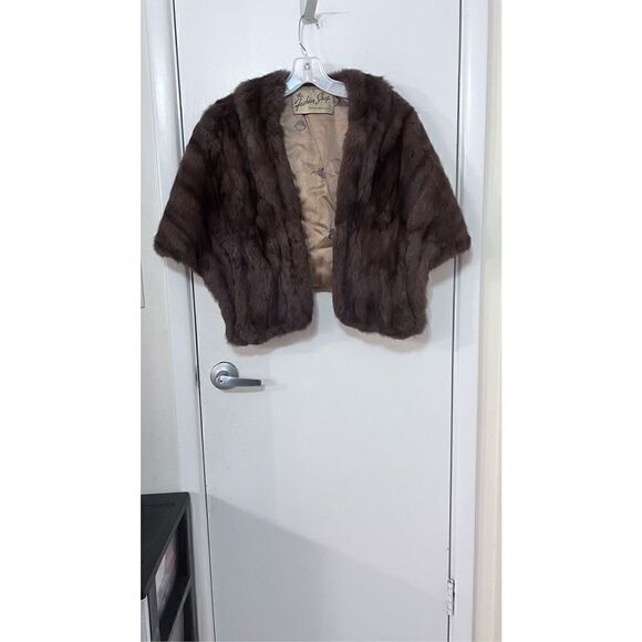 THE FASHION SHOP VINTAGE BROWN MINK STOLE - Picture 3 of 15